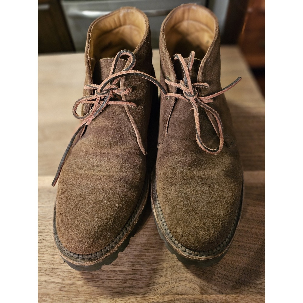 Walk Over Lace Up Chukka Boots, Brown Suede, Vibram Sole Mens Size 7 Hard Toe